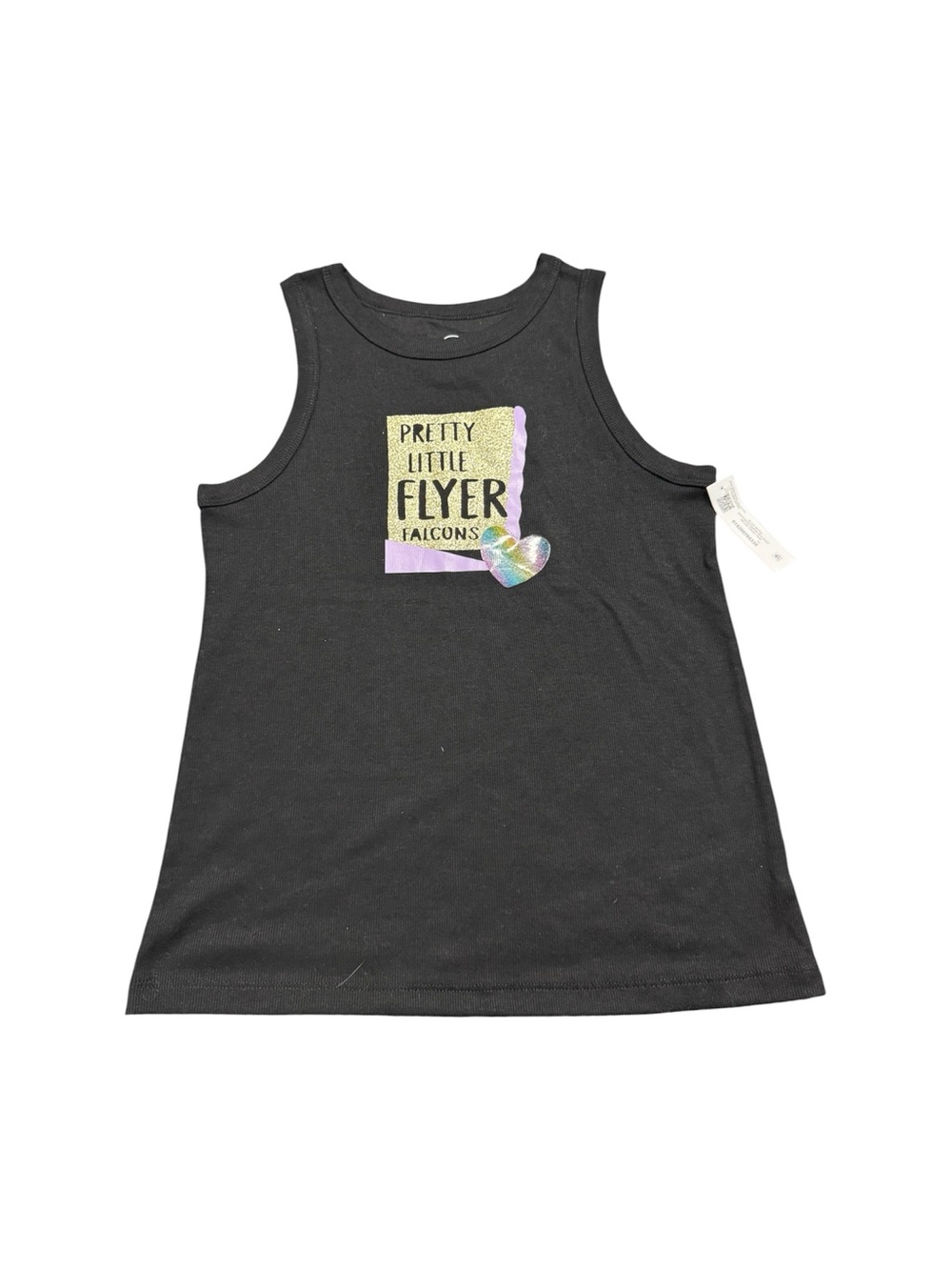Wonder Nation Girls XL 14-16 Black Pretty Little Flyer Falcons Graphic Tank Top